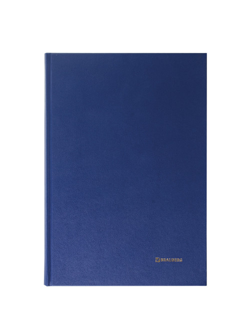 Книга учета 144 л., линия, твердая, бумвинил, блок офсет, А4 200х290 мм, BRAUBERG, синий, 130227