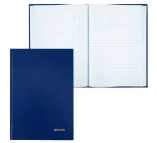 Книга учета 160 л., клетка, твердая, бумвинил, блок офсет, А4 200х290 мм, BRAUBERG, 130182