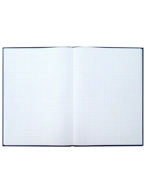 Книга учета 96 л., клетка, твердая, бумвинил, офсет, наклейка, А4 (200х290 мм), BRAUBERG, синяя, 130140