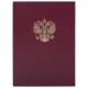 Книга учета 96 л., клетка, твердая, бумвинил, офсет, герб, А4 (200х290 мм), BRAUBERG, бордовая, 130276