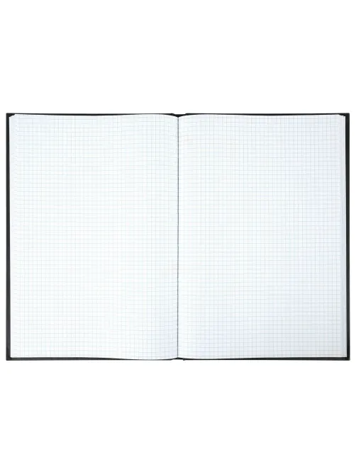 Книга учета 96 л., клетка, твердая, бумвинил, офсет, наклейка, А4 (200х290 мм), BRAUBERG, черная, 130278