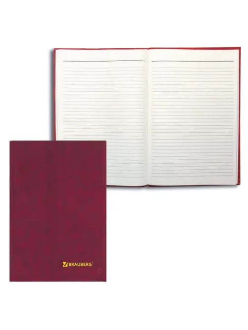 Книга учета 96 л., линия, твердая, бумвинил, блок офсет, А4 200х290 мм, BRAUBERG, 130070