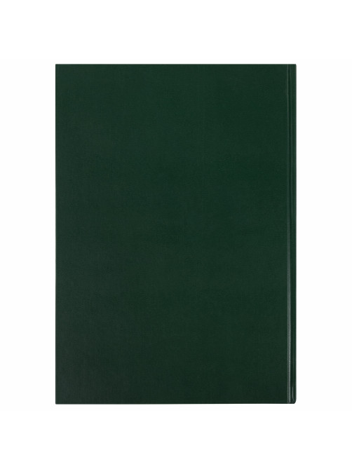 Книга учета 96 л., клетка, твердая, бумвинил, офсет, наклейка, А4 (200х290 мм), BRAUBERG, зеленая, 130280