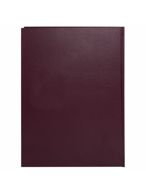 Книга учета 96 л., клетка, твердая, бумвинил, офсет, наклейка, А4 (200х290 мм), BRAUBERG, бордовая, 130279