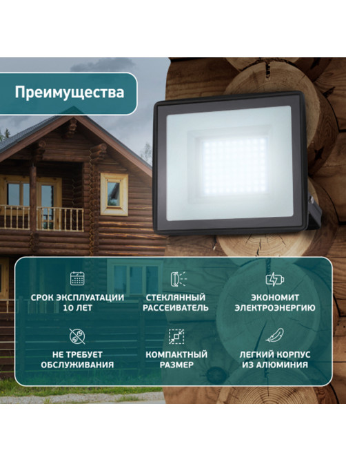 Прожектор светодиодный ЭРА, 20(175) Вт, 6500К, 1600 Лм, IP65, черный, LPR-023-0-65K-020, Б0052022