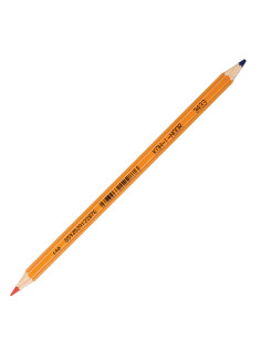 Карандаш двухцветный КРАСНО-СИНИЙ, KOH-I-NOOR, 1 шт., шестигранный, грифель 3,2 мм, натуральное дерево, 3433, 34330EG013KS