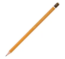 Карандаш чернографитный KOH-I-NOOR 1500, 1 шт., HB, корпус желтый, заточенный, 15000HB01170RU