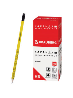 Карандаш чернографитный BRAUBERG, 1 шт., 