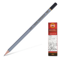 Карандаш чернографитный KOH-I-NOOR 1860, 1 шт., HB, корпус серый, 18600HB00104