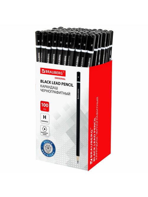 Карандаш чернографитный BRAUBERG, 1 шт., 