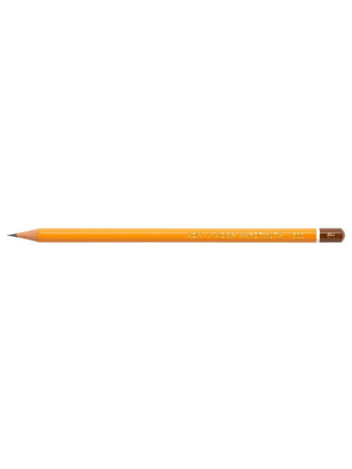 Карандаш чернографитный KOH-I-NOOR 1500, 1 шт., 8H, корпус желтый, заточенный, 150008H01170