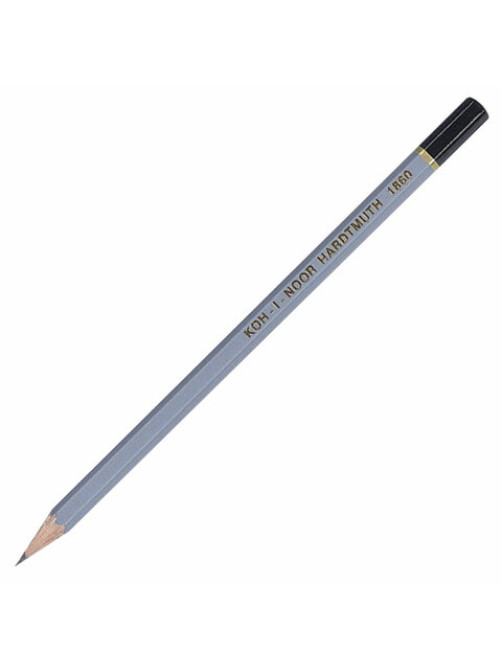Карандаш чернографитный KOH-I-NOOR 1860, 1 шт., 4B, корпус серый, 186004B00104
