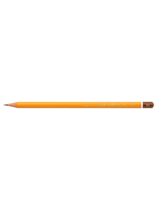 Карандаш чернографитный KOH-I-NOOR 1500, 1 шт., 6H, корпус желтый, заточенный, 150006H01170
