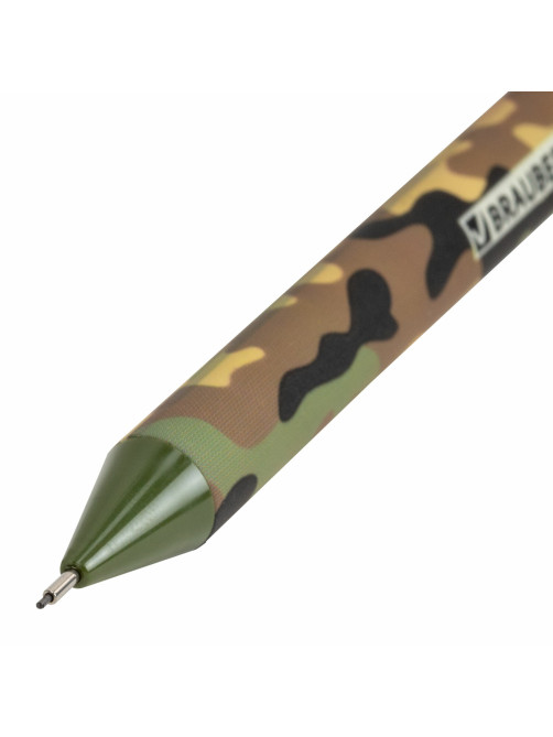 Карандаш механический 0,5 мм, BRAUBERG SOFT PRINT MILITARY, HB, корпус soft-touch ассорти, 181959