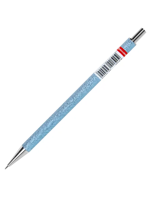 Карандаш механический 0,5 мм, HB, BRAUBERG OCEAN BLUE, металлический корпус, 181978