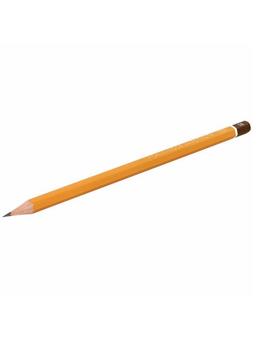 Карандаш чернографитный KOH-I-NOOR 1500, 1 шт., 5B, корпус желтый, заточенный, 150005B01170RU