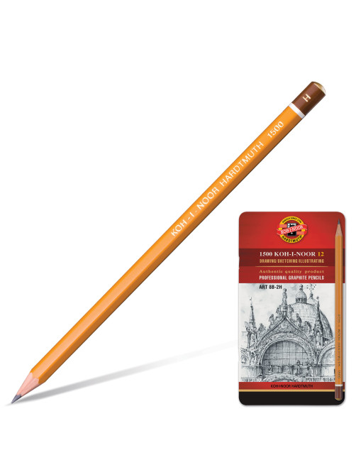 Карандаши чернографитные KOH-I-NOOR, НАБОР 12 шт., 