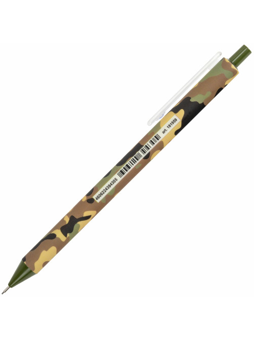 Карандаш механический 0,5 мм, BRAUBERG SOFT PRINT MILITARY, HB, корпус soft-touch ассорти, 181959