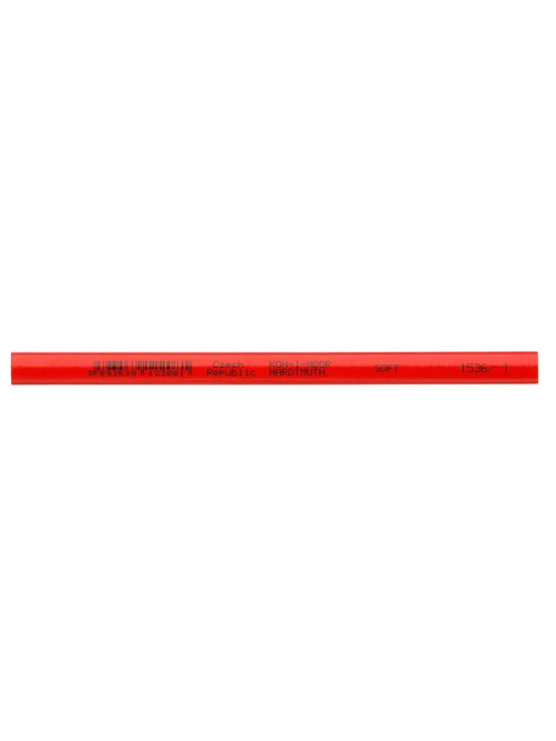 Карандаш столярный KOH-I-NOOR, 1 шт., B, грифель 5х2 мм, корпус красный, 0153600100177