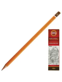 Карандаш чернографитный KOH-I-NOOR 1500, 1 шт., 9H, корпус желтый, заточенный, 150009H01170