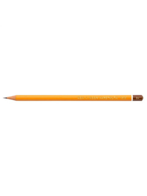 Карандаш чернографитный KOH-I-NOOR 1500, 1 шт., 6H, корпус желтый, заточенный, 150006H01170