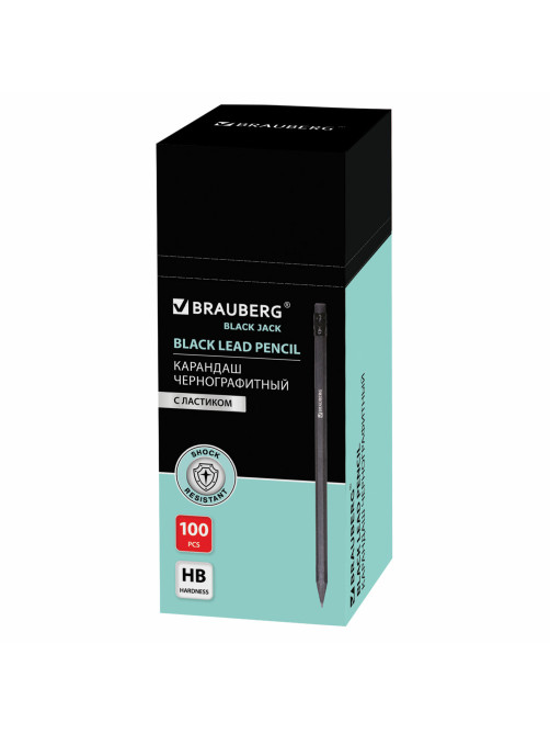 Карандаш чернографитный BRAUBERG, 1 шт., 