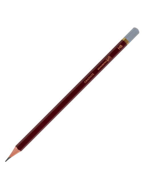 Карандаш чернографитный художественный HB, 1 шт., BRAUBERG ART 