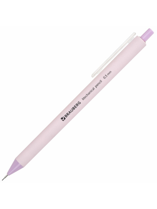 Карандаш механический 0,5 мм, BRAUBERG SOFT PASTEL, корпус soft-touch ассорти, 181957