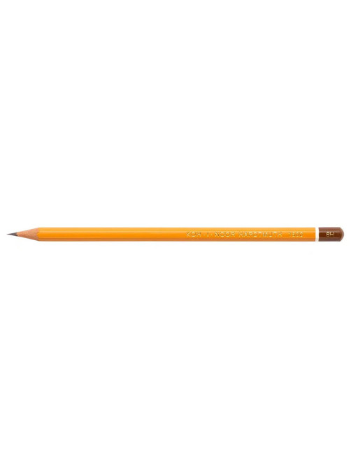 Карандаш чернографитный KOH-I-NOOR 1500, 1 шт., 8H, корпус желтый, заточенный, 150008H01170
