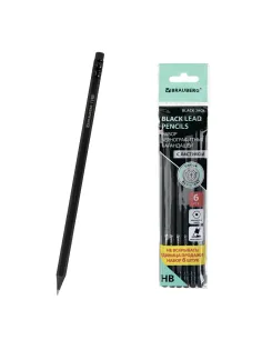 Карандаши чернографитные BRAUBERG НАБОР 6 шт., 