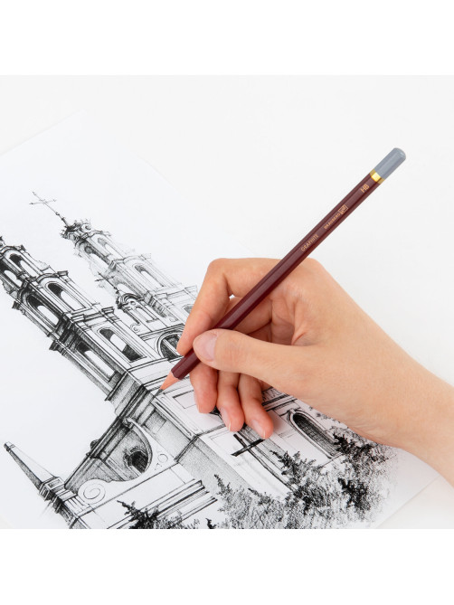 Карандаш чернографитный художественный HB, 1 шт., BRAUBERG ART 