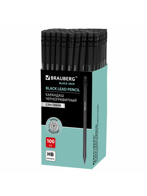 Карандаш чернографитный BRAUBERG, 1 шт., 