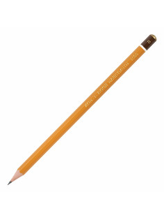 Карандаш чернографитный KOH-I-NOOR 1500, 1 шт., B, корпус желтый, заточенный, 150000B01170RU