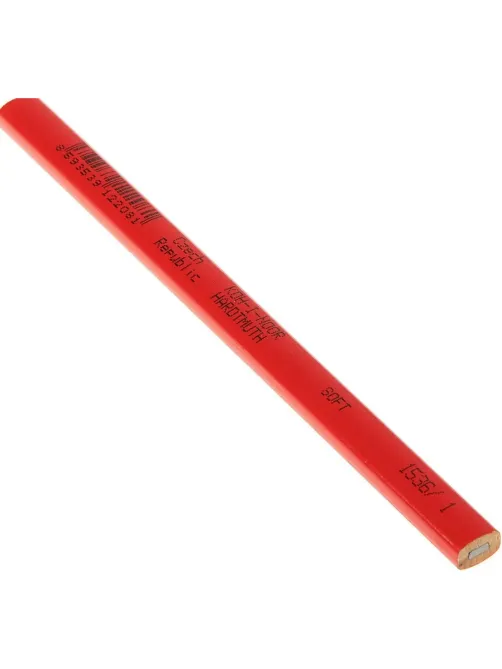 Карандаш столярный KOH-I-NOOR, 1 шт., B, грифель 5х2 мм, корпус красный, 0153600100177