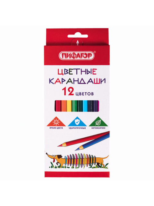 Карандаши цветные ПИФАГОР 