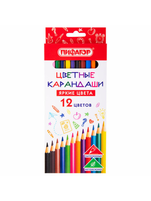 Карандаши цветные ПИФАГОР ЭКО 