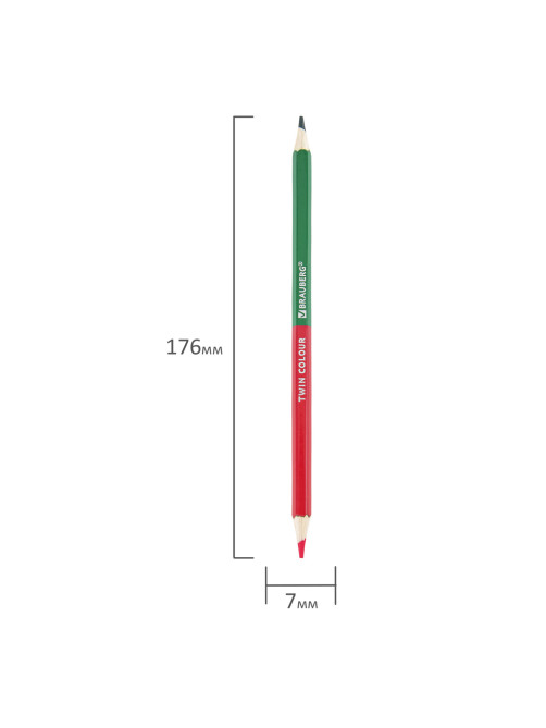 Карандаши цветные двусторонние BRAUBERG PREMIUM TWIN COLOUR, 24 штуки, 48 цветов, шестигранные, грифель 3,3 мм, натуральное дерево, 181875