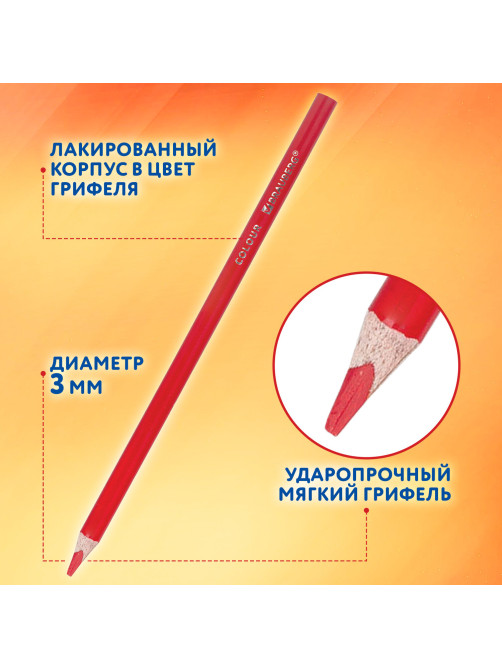 Карандаши цветные BRAUBERG PREMIUM 24 цвета + 2 чернографитных карандаша, трехгранные, грифель 3 мм, 181937
