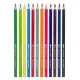 Карандаши цветные акварельные BRAUBERG PREMIUM AQUARELLE, 12 цветов, трехгранные, утолщенный грифель 4 мм, натуральное дерево, 181671