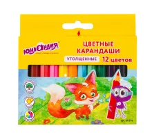 Карандаши цветные утолщенные ЮНЛАНДИЯ 