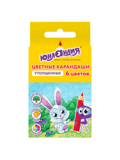 Карандаши цветные утолщенные ЮНЛАНДИЯ 