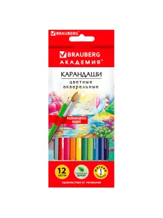 Карандаши цветные акварельные BRAUBERG 