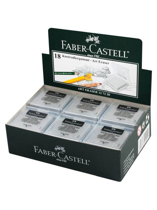 Ластик-клячка художественный FABER-CASTELL, 40х35х10 мм, серый, 127220