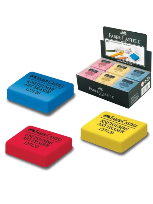 Ластик-клячка художественный FABER-CASTELL, 40х35х10 мм, цветной ассорти, 127321