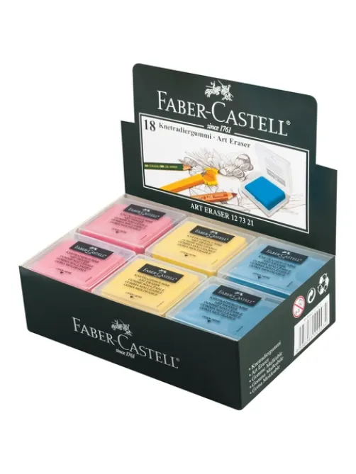 Ластик-клячка художественный FABER-CASTELL, 40х35х10 мм, цветной ассорти, 127321