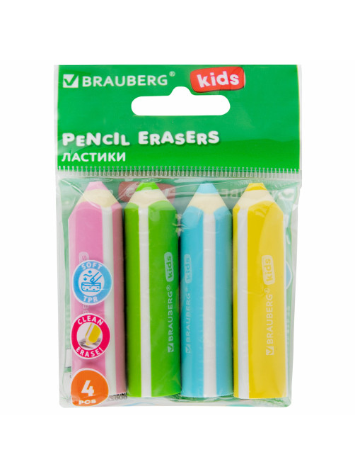 Ластики фигурные BRAUBERG KIDS 