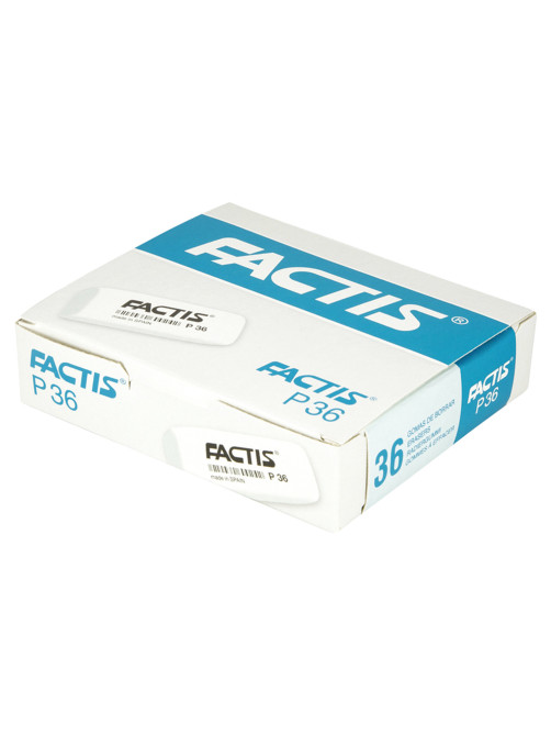 Ластик FACTIS P 36 (Испания), 56х20х9 мм, белый, прямоугольный, скошенные края, CPFP36B