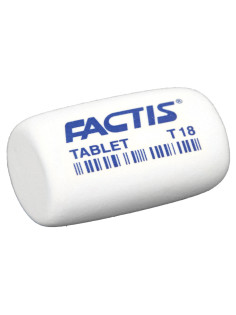 Ластик FACTIS Tablet T 18 (Испания), 45х28х13 мм, белый, скошенный край, CMFT18