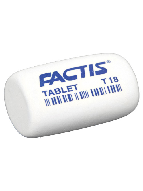 Ластик FACTIS Tablet T 18 (Испания), 45х28х13 мм, белый, скошенный край, CMFT18