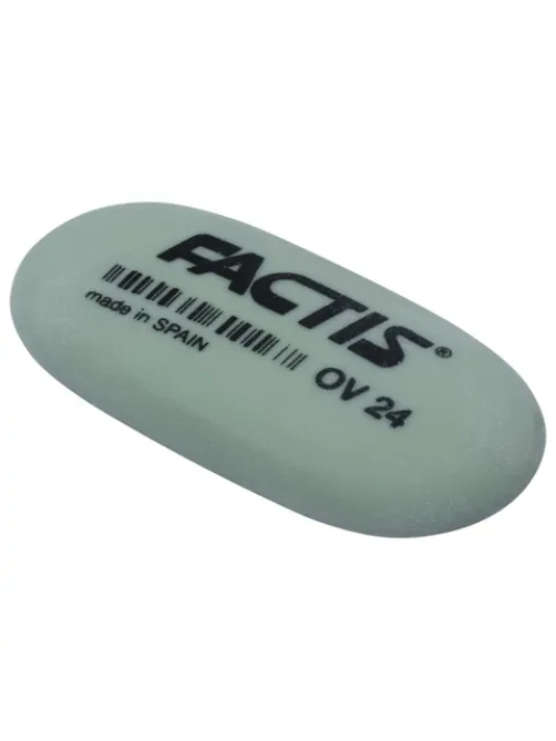 Ластик FACTIS OV 24 (Испания), 49х24х9 мм, цвет ассорти, овальный, мягкий, CMFOV24